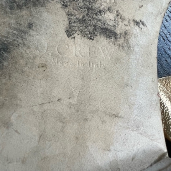 J. CREW Leila metallic gold ankle wrap sandals 7 - Picture 8 of 8